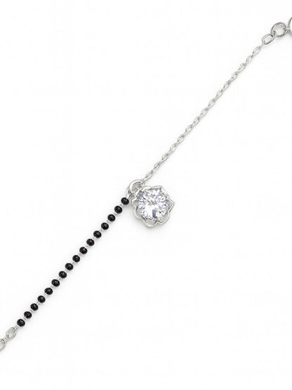 American Diamond Flower Mangalsutra Bracelet