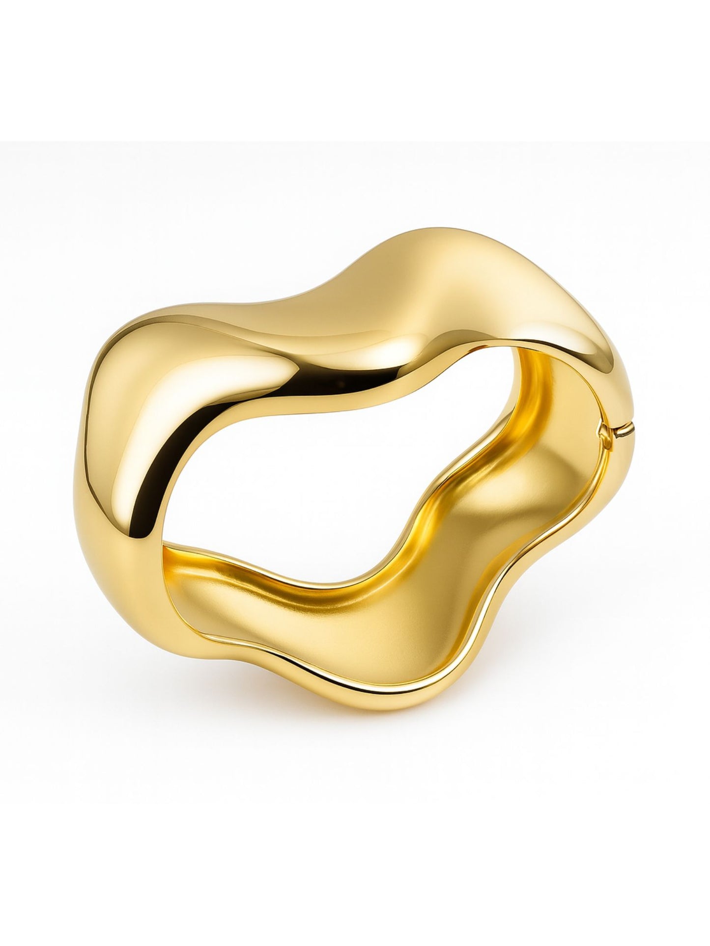 Wave Design Kada Bangle | Gold Plated Bracelet