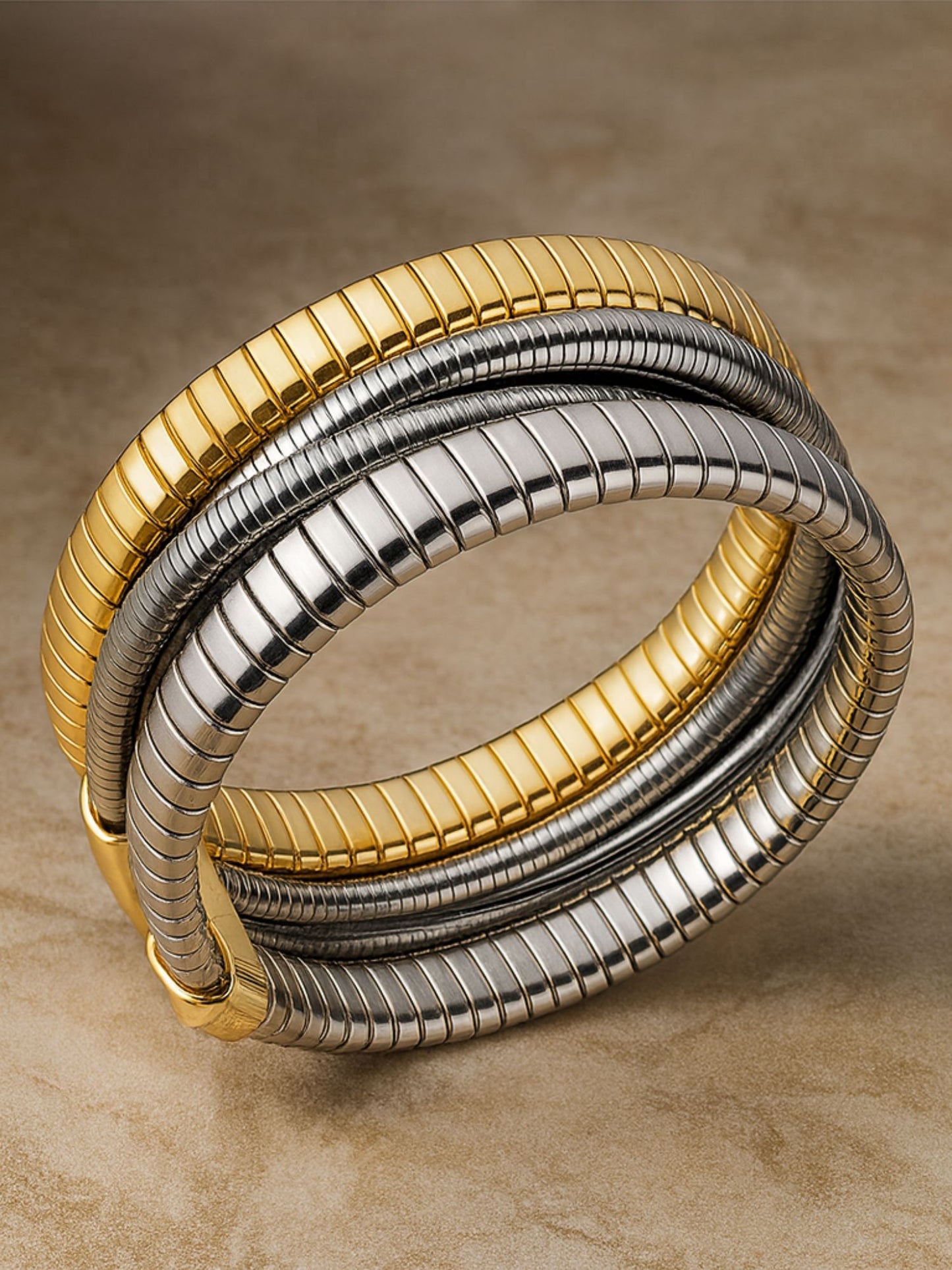 Gold Silver Kada Bracelet | Adjustable Bangle