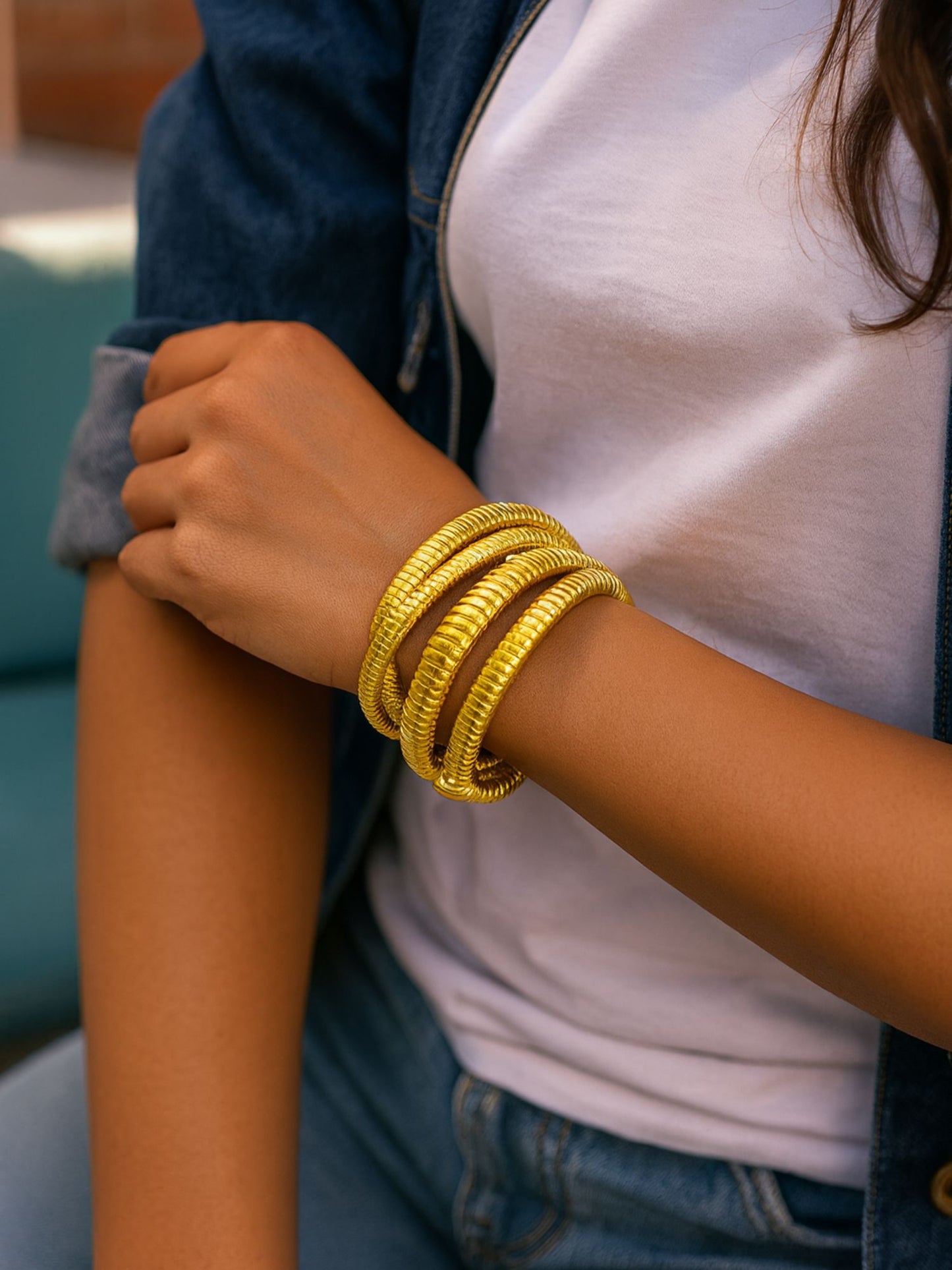 Gold Western Kada Bracelet | Trendy Statement
