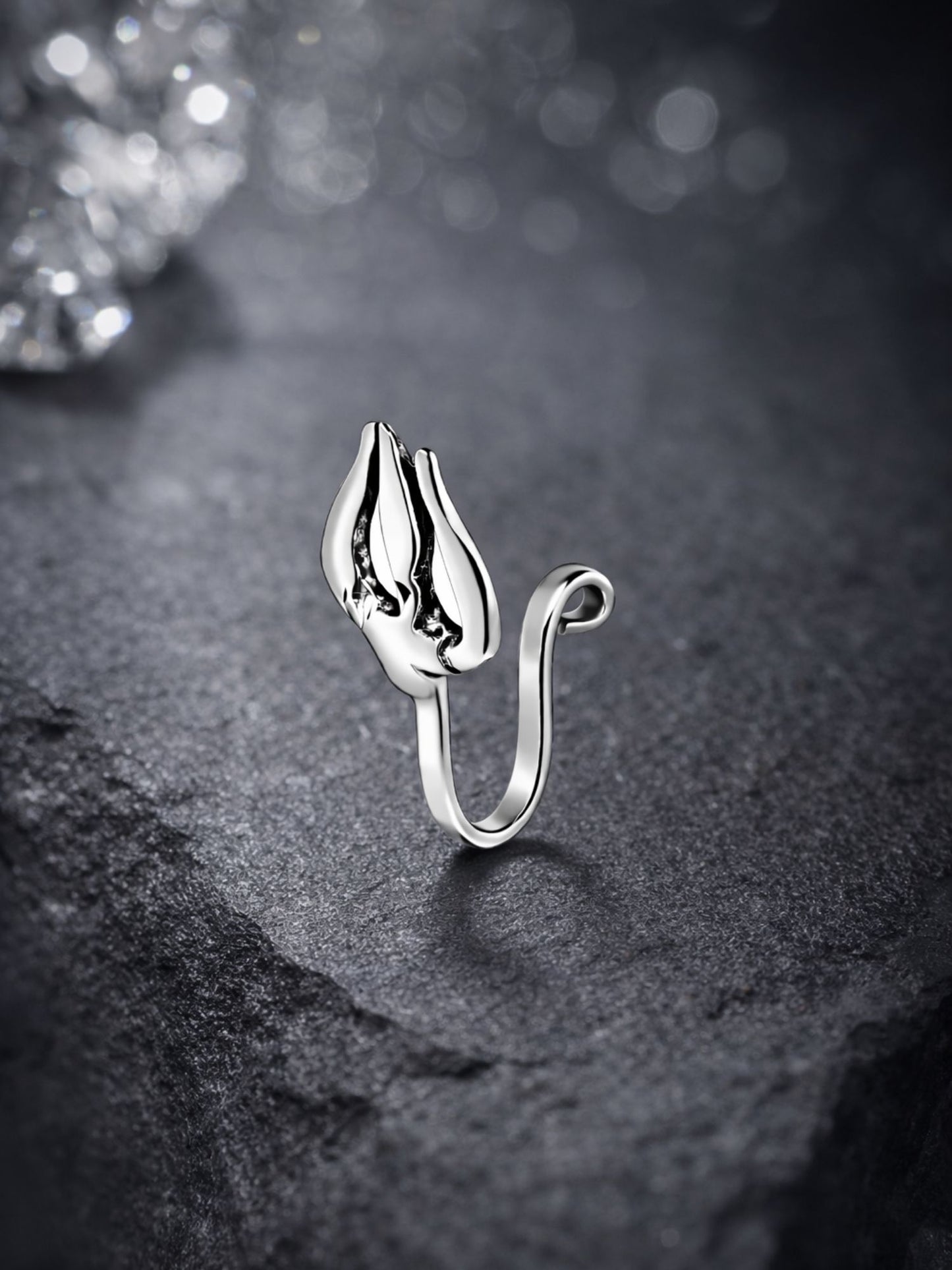 Trishul Nath Nose Ring for Women | Silver Nose Pin