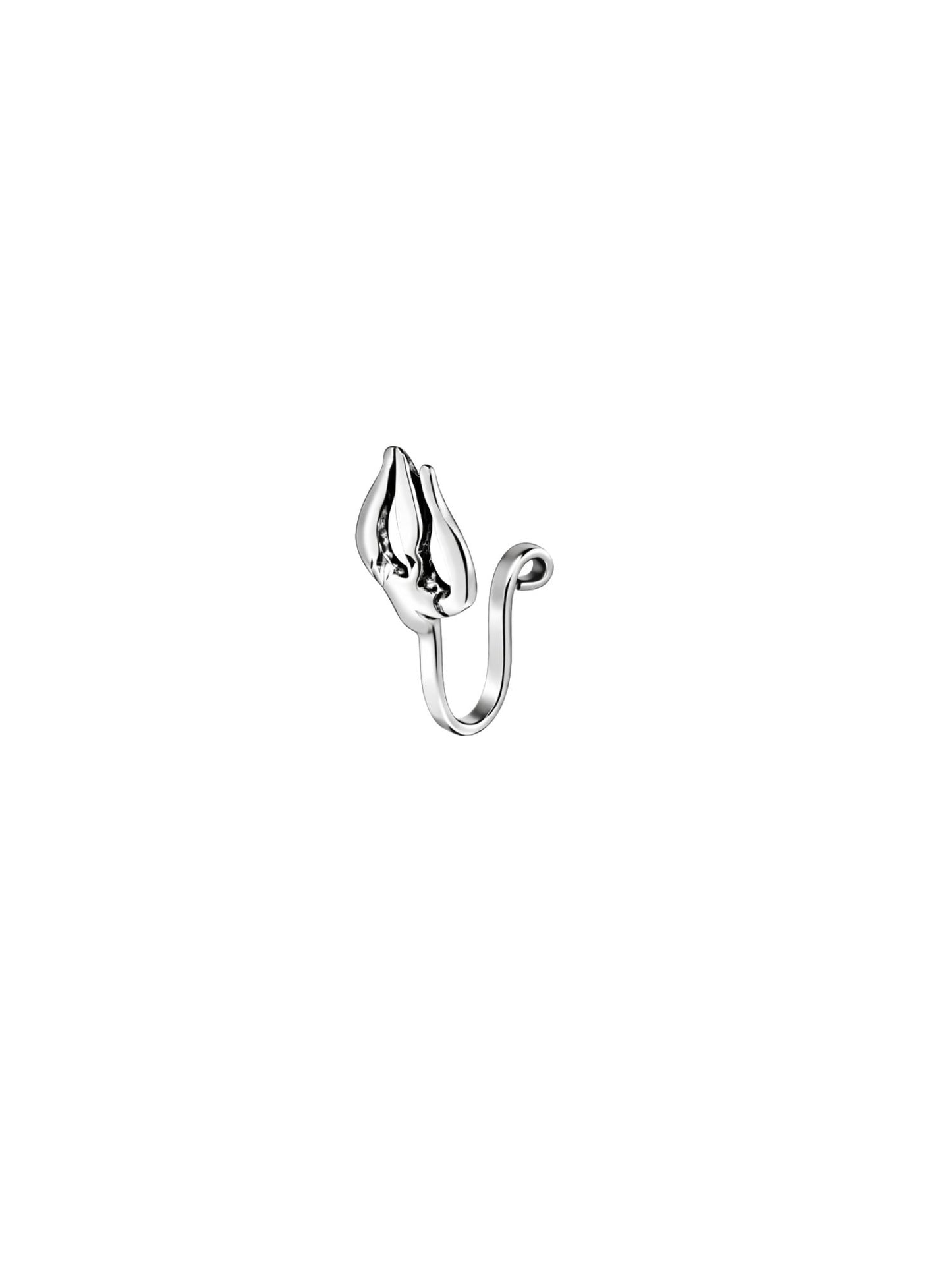 Trishul Nath Nose Ring for Women | Silver Nose Pin