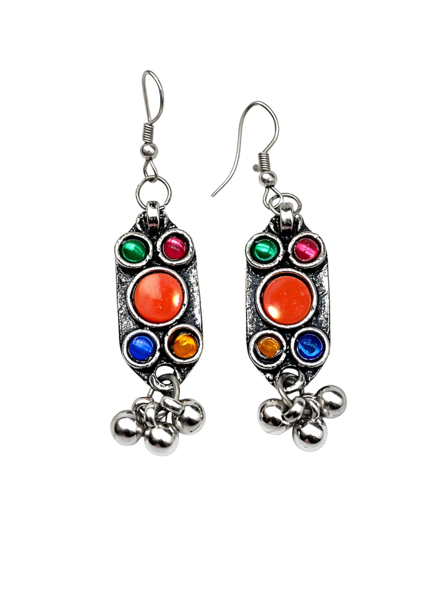 Heavy Colourful Afghani Choker Necklace Set