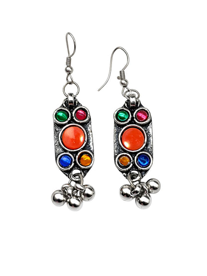 Heavy Colourful Afghani Choker Necklace Set