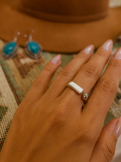 Silver-Plated Geometric Shape Finger Ring