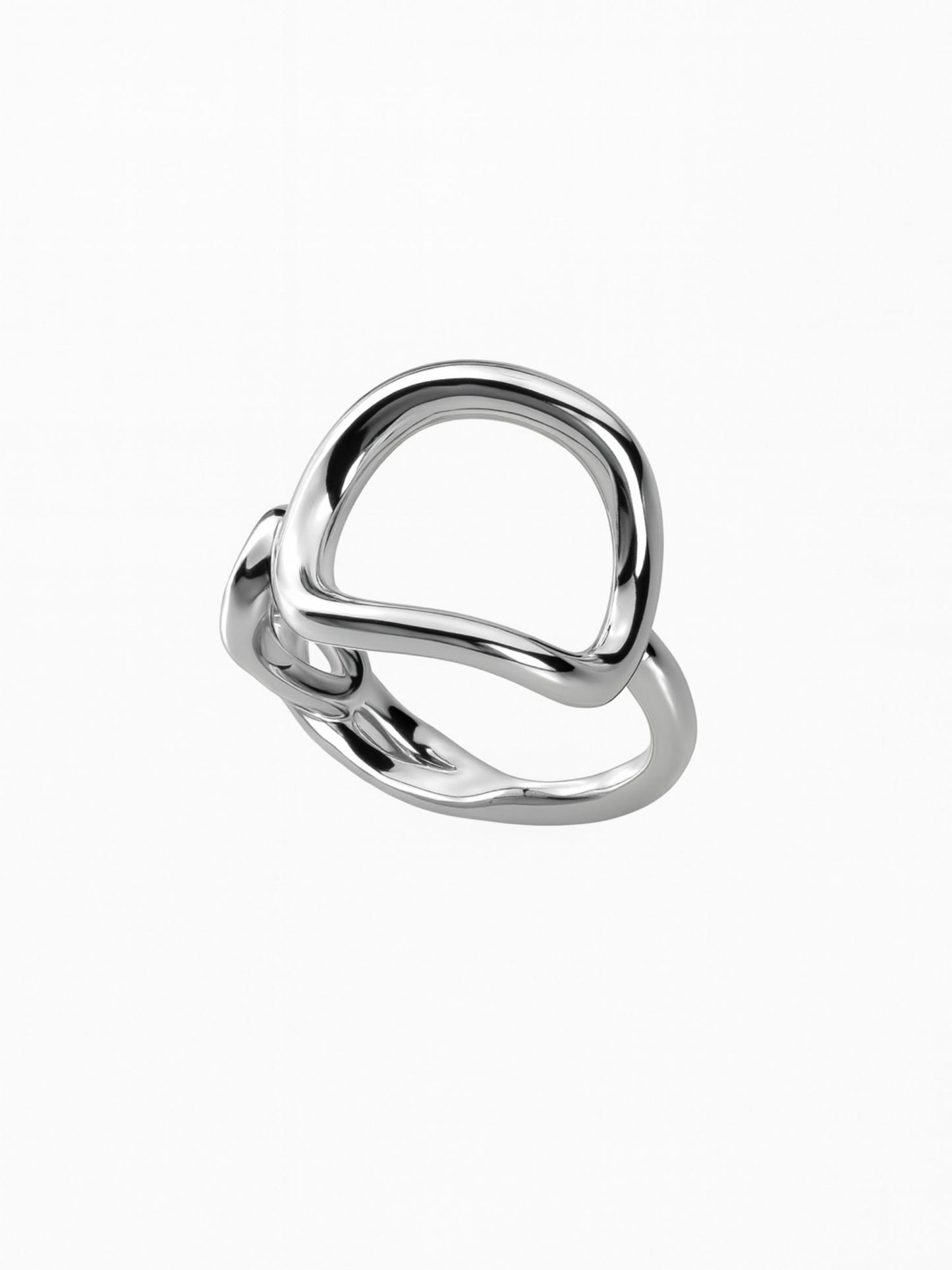 Silver-Plated Belt Buckle Finger Ring