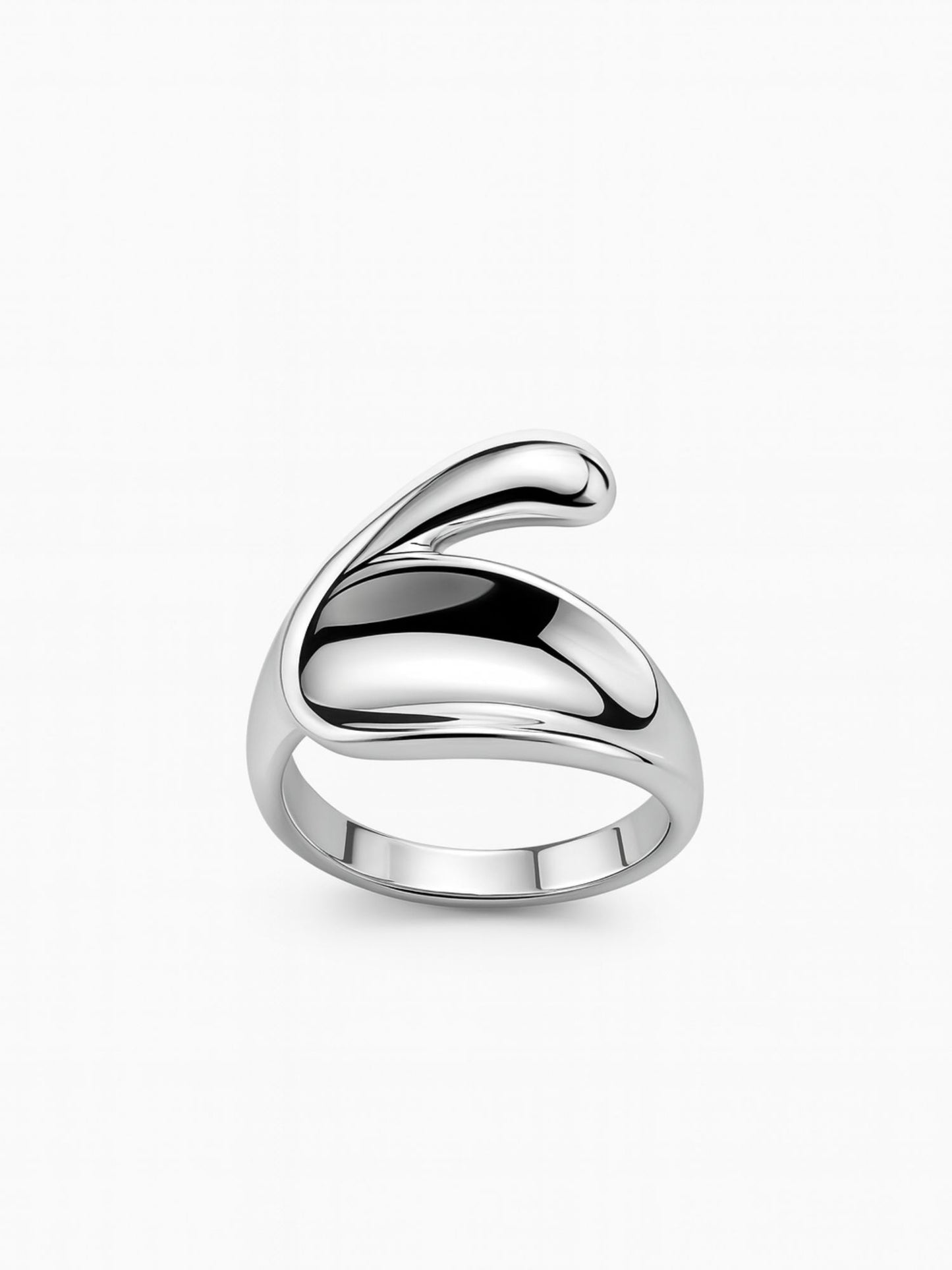 Silver-Plate Wave Finger Ring