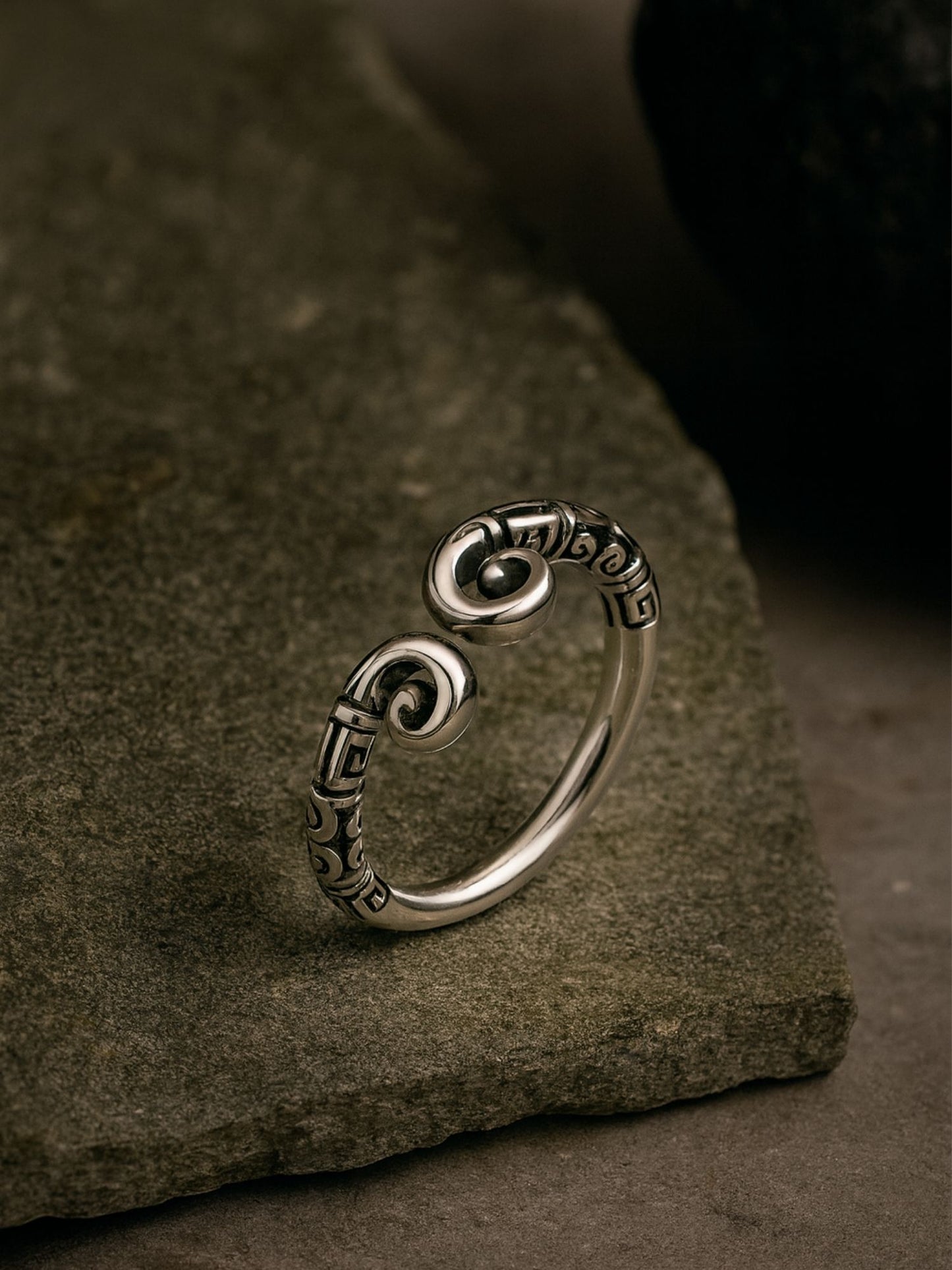 Silver-Plate Tribal/Bohemian Design Finger Ring
