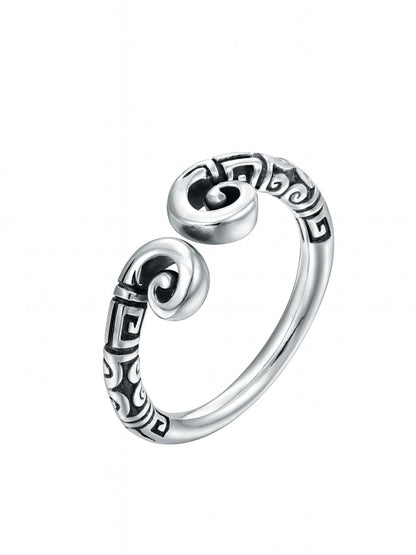 Silver-Plate Tribal/Bohemian Design Finger Ring