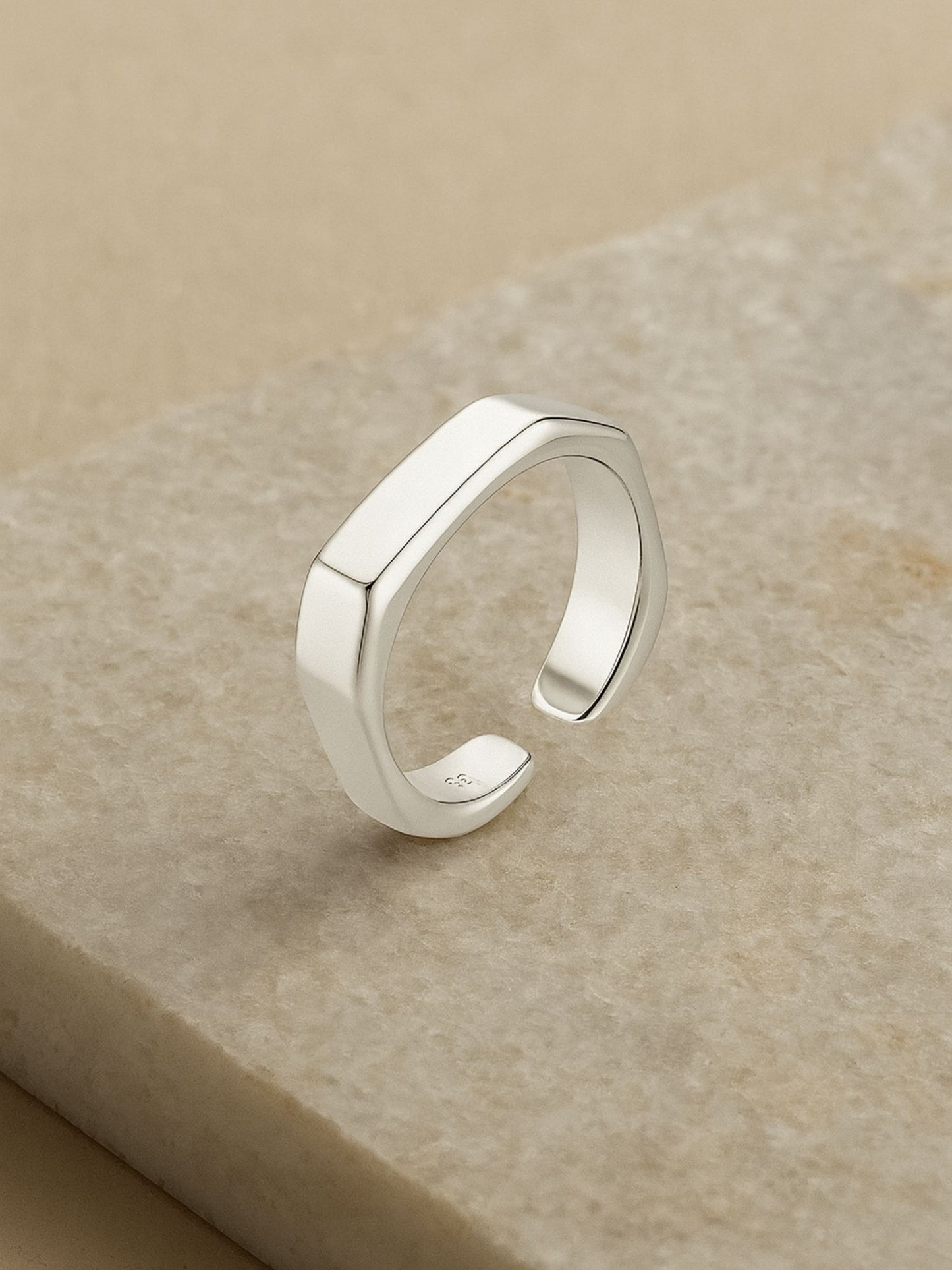 Silver-Plate Classic Simple Finger Ring