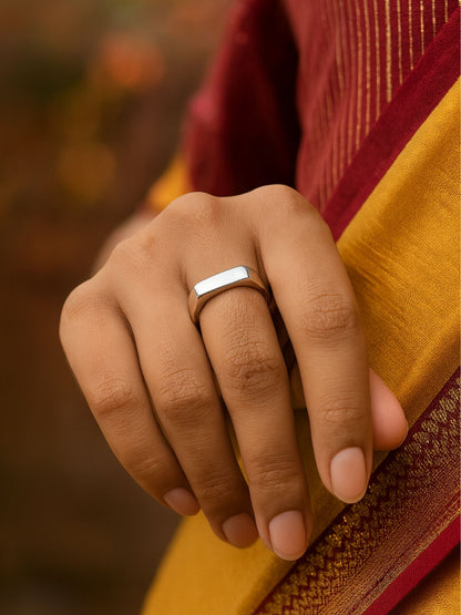 Silver-Plate Classic Simple Finger Ring