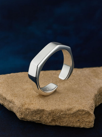 Silver-Plate Classic Simple Finger Ring