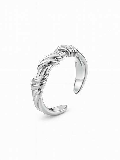 Silver-Plate Simple Knotted Finger Ring
