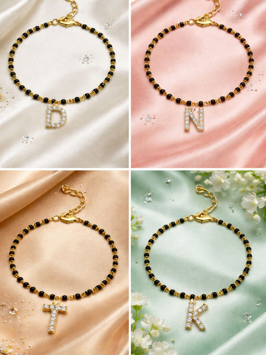 A TO Z Letter Alphabet Mangalsutra Bracelet Fashion Jewellery