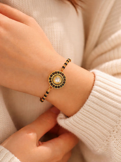Kundan Round Shape Mangalsutra Bracelet