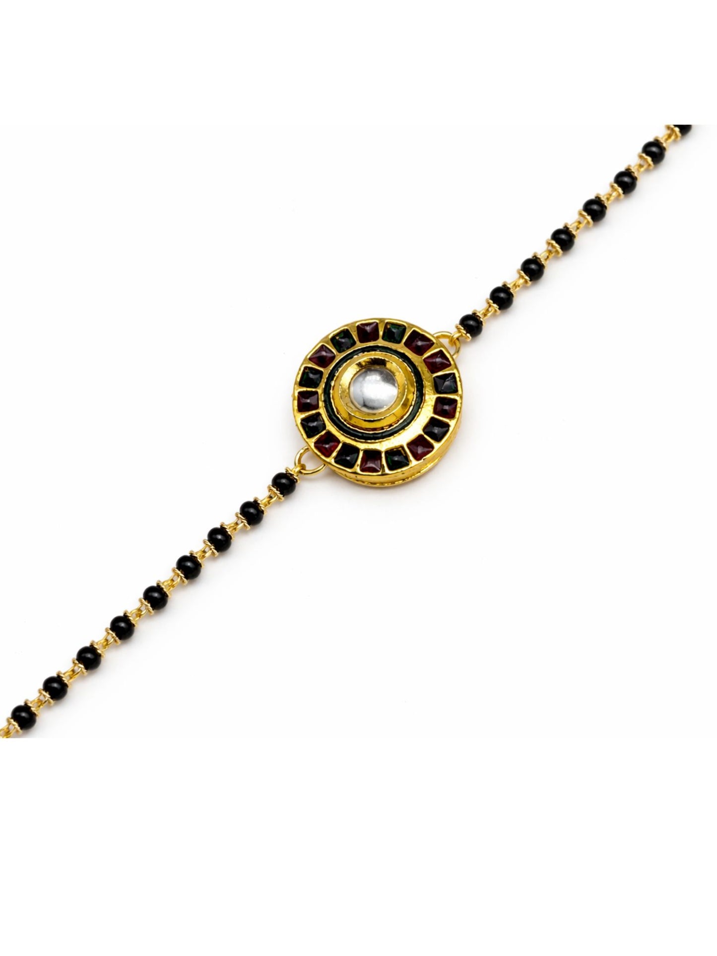 Kundan Round Shape Mangalsutra Bracelet
