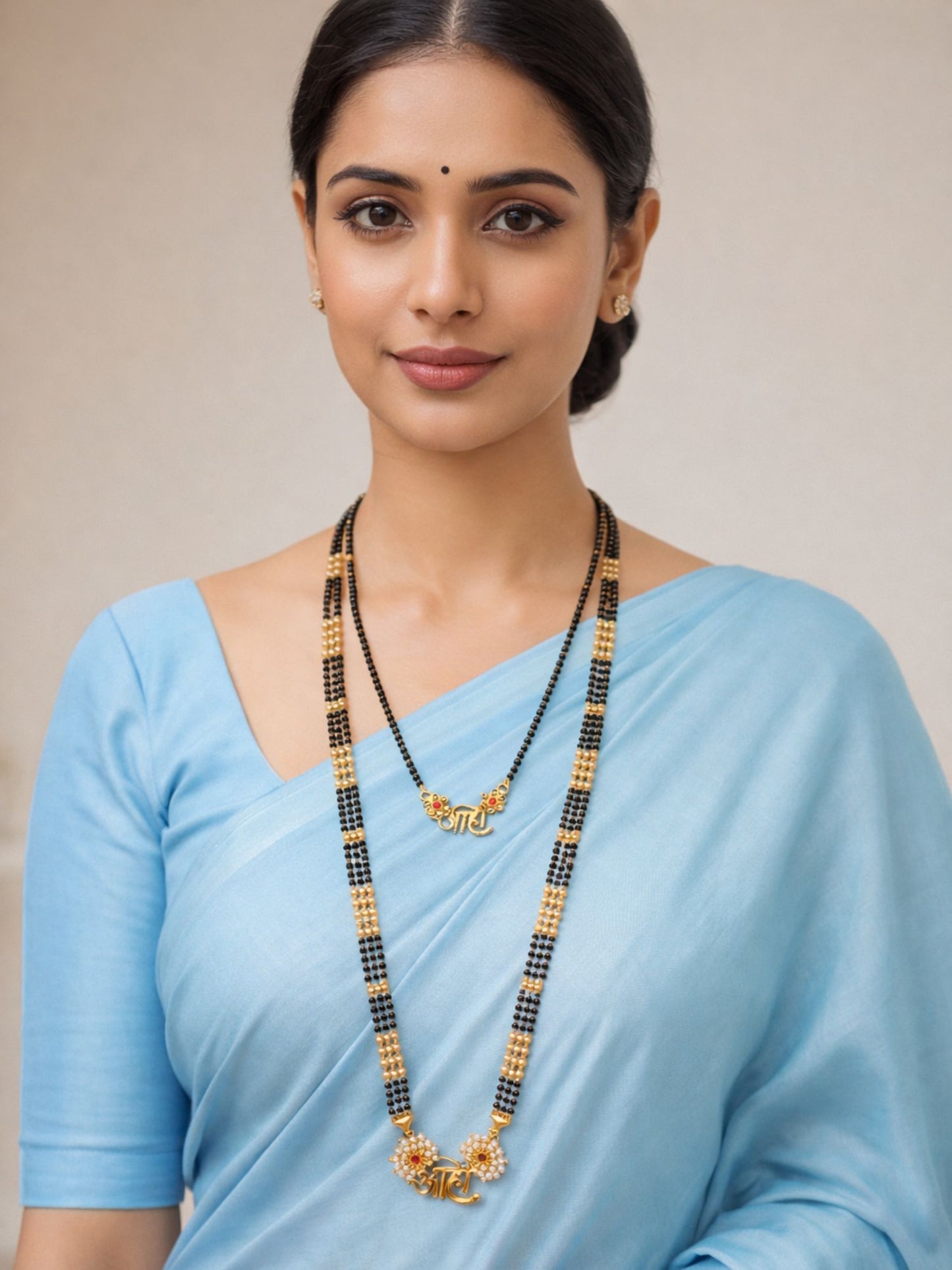 Set of 2 Combo - Aho ‘आहो’ Name Long & Short Mangalsutra