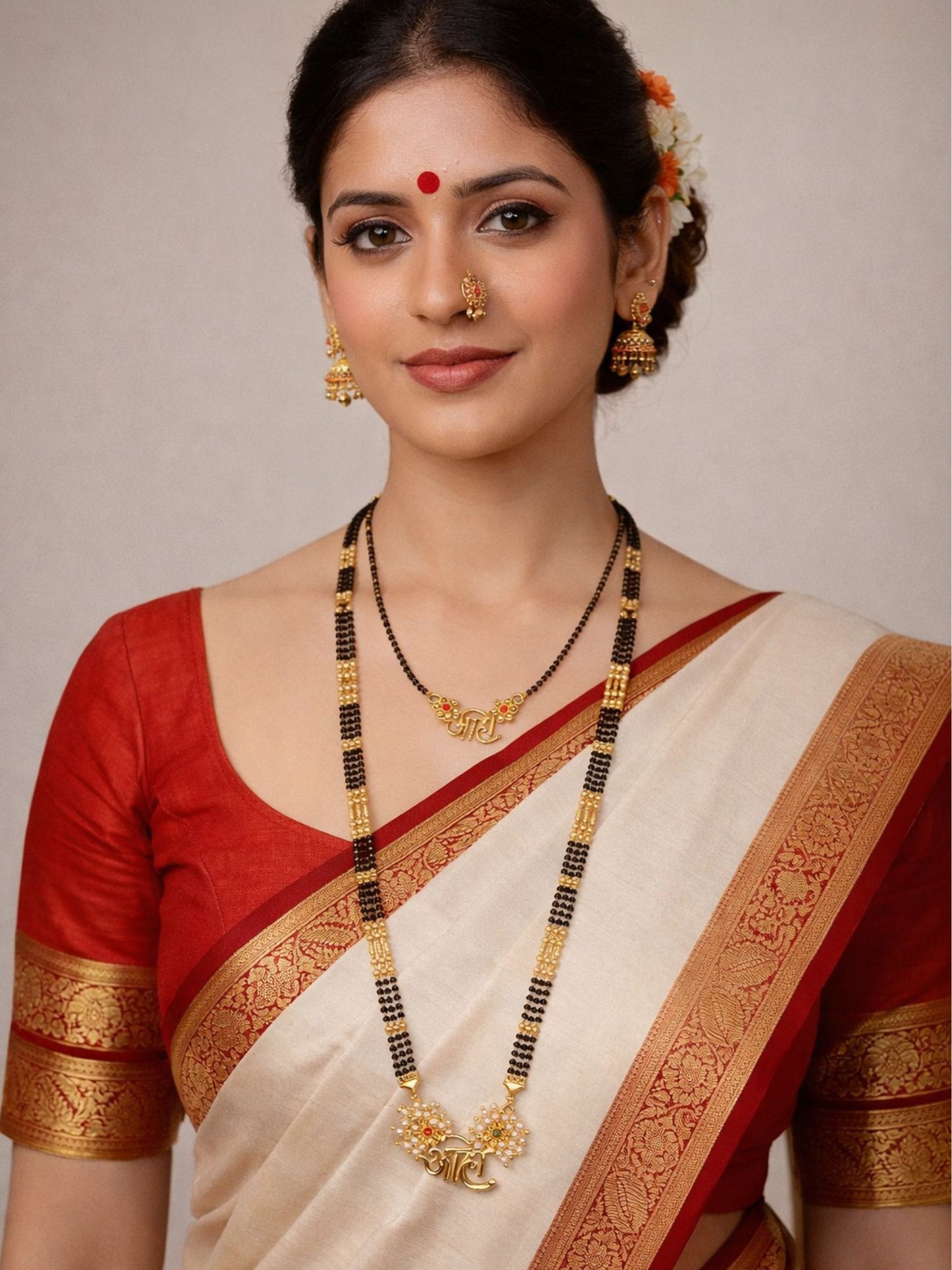 Set of 2 Combo - Aho ‘आहो’ Name Long & Short Mangalsutra