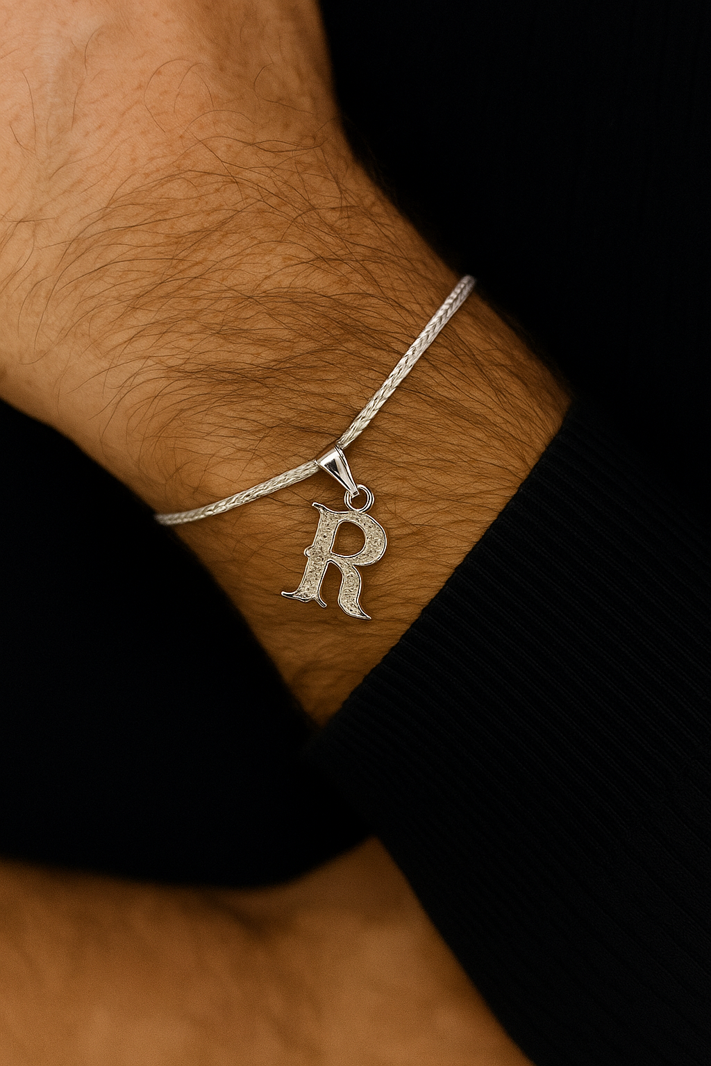 A-Z Roman Letter AD Thread Rakhi Lumba+Free Necklace Chain