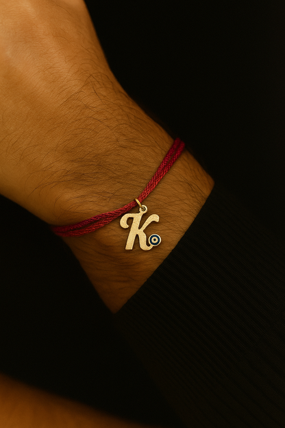 A-Z Letter Evil Eye Thread Rakhi Lumba+Free Necklace chain