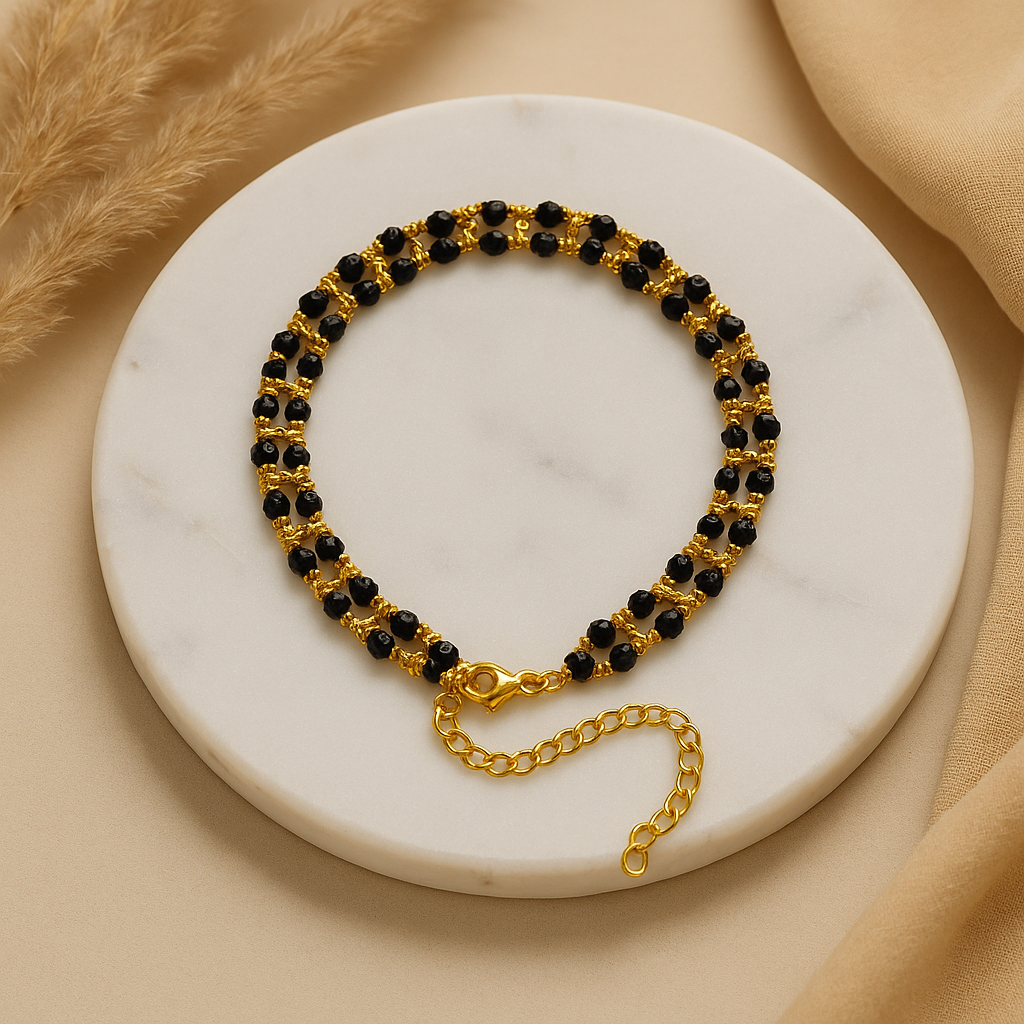 Double line Gold Plated Adjustable Mangalsutra Bracelets