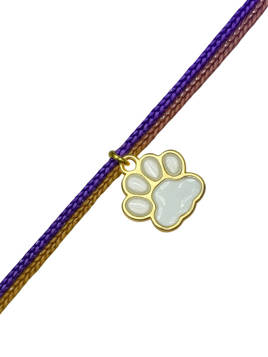 White Animal Paw Charm Rakhi Lumba