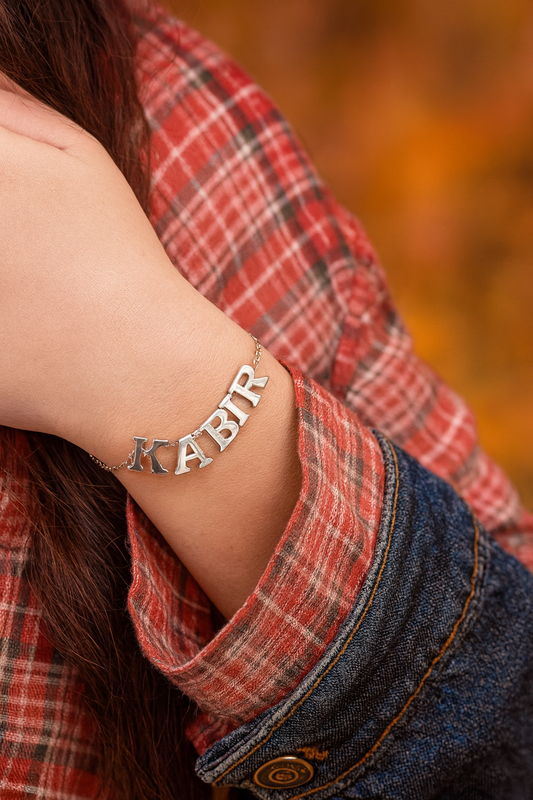 Custom Silver-Plated Personalized Name Bracelets