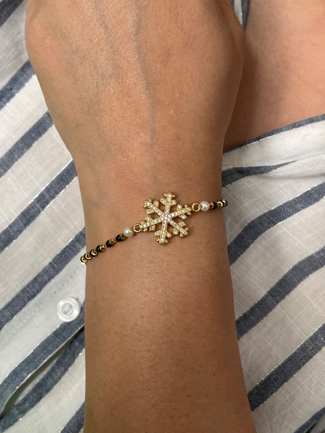 Buy KISNA 14K Yellow SI Diamond Gold Mangalsutra Bracelet for Women | Aarna  at Amazon.in