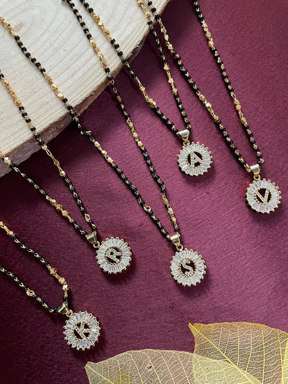A TO Z Letter American Diamond Short Mangalsutra Design