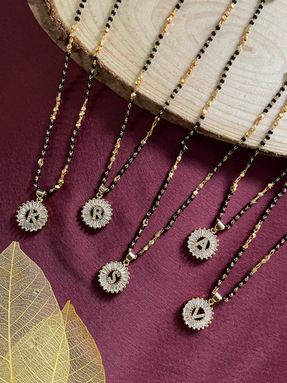 A TO Z Letter American Diamond Short Mangalsutra Design