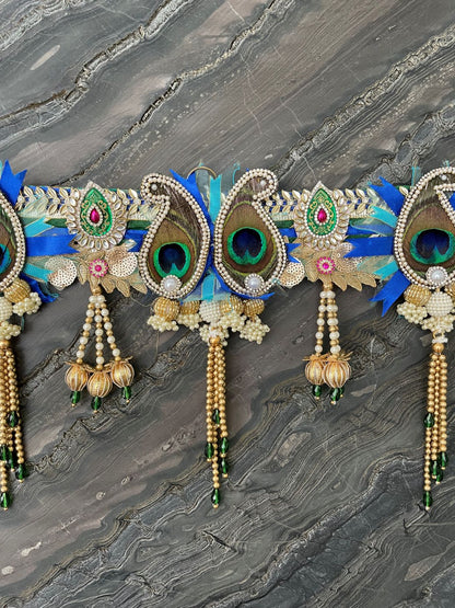 Blue Mango & Flower Toran For Door Hangings Diwali Decoration