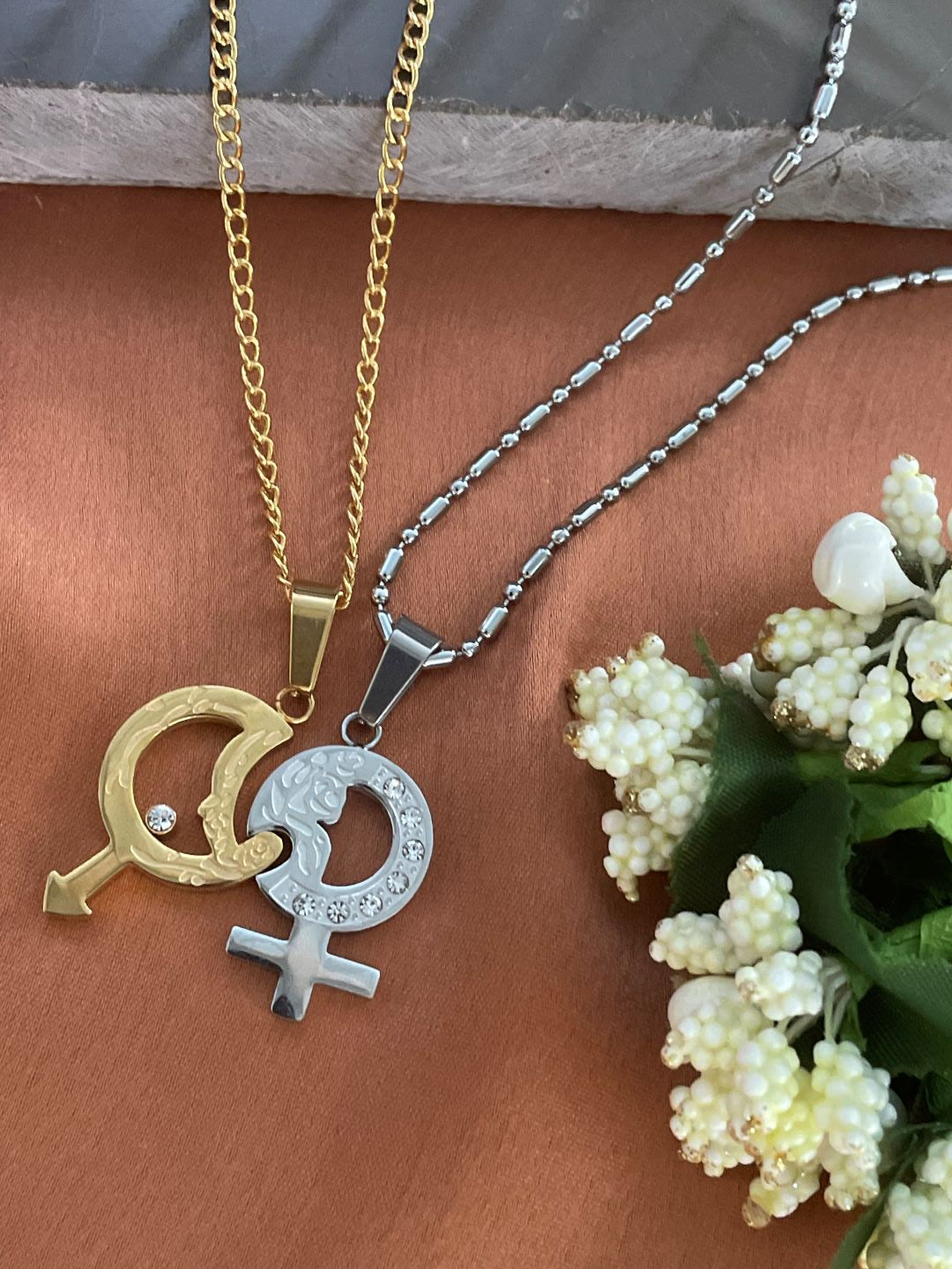 He Who Holds the Key Couple Necklace Set 18k Gold Plated | Couple necklaces,  Matching necklaces for couples, Key to my heart