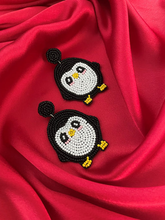 Penguin Beaded Earrings