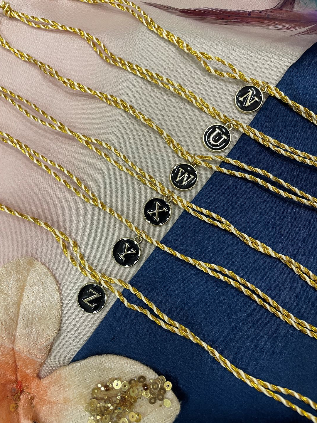 A-Z Letter Coin Thread Rakhi Lumba