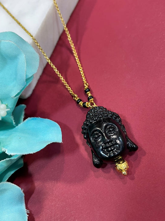Short Mangalsutra/Necklace With a Buddha Pendant