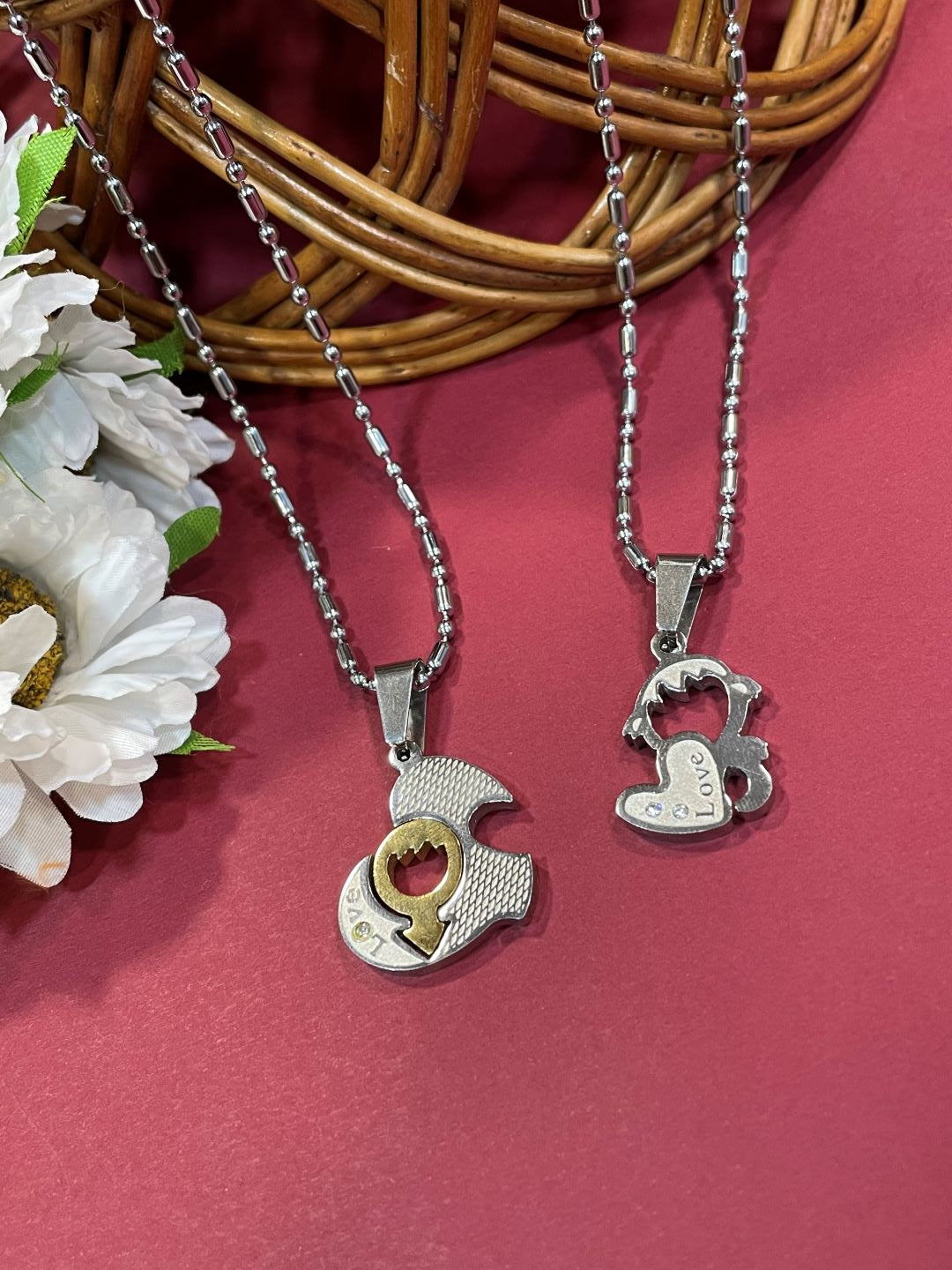 Custom Photo Heart Couple Necklaces Stainless Steel – BIRTHSTONES JEWELRY  INC