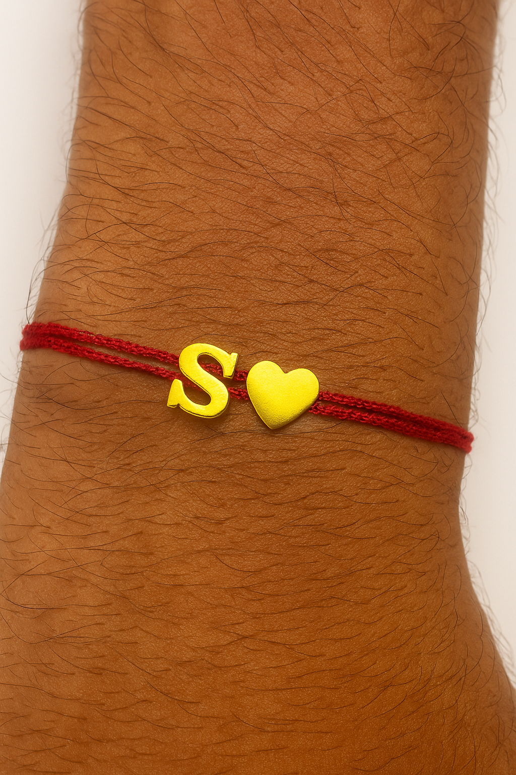 A-Z Letter Heart Charm Thread Rakhi Lumba
