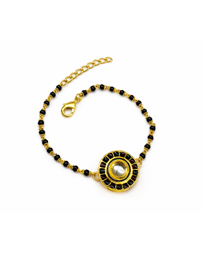 Kundan Round Shape Mangalsutra Bracelet