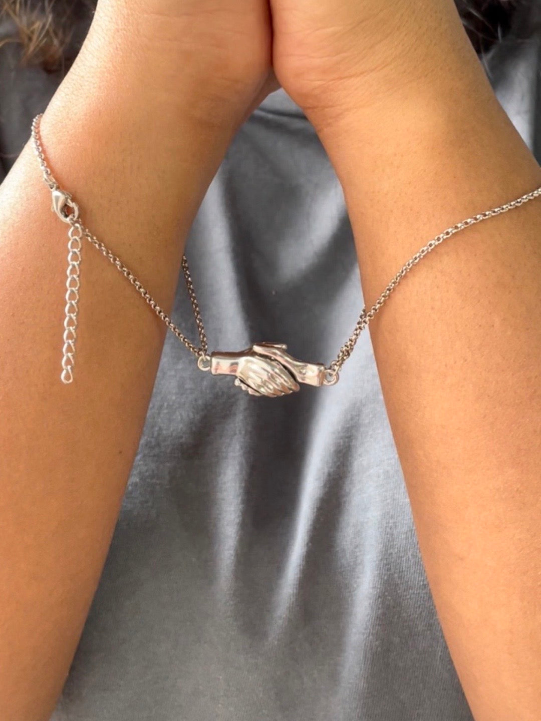 Elegant Silver AD Cubic Zirconia Hathphool Hand Bracelet with Ring –  DesiDivas