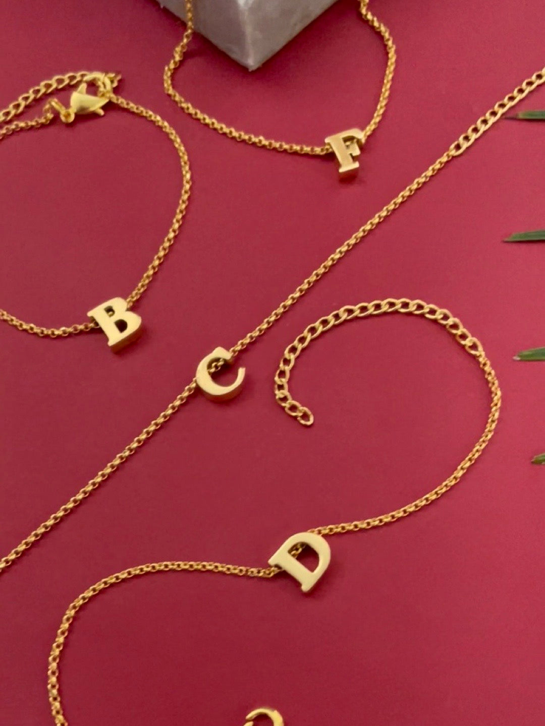 A-Z Letter Gold Plated Adjustable Bracelets