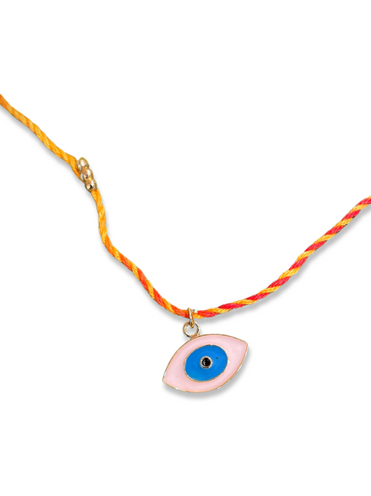 Modern Designer Rakhi Evil Eye Charm With Multicolored Thread Rakhi For Raksha Bandhan