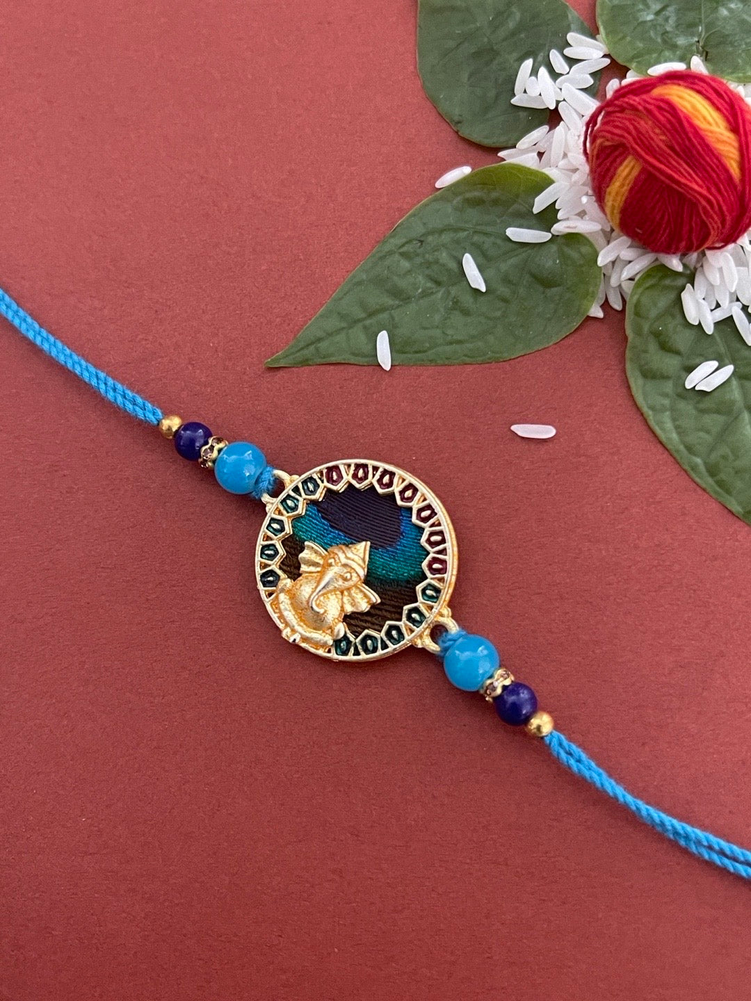 Peacock Feather Ganesh Rakhi Home Made | Raksha Bandhan Shopping | DDR ...