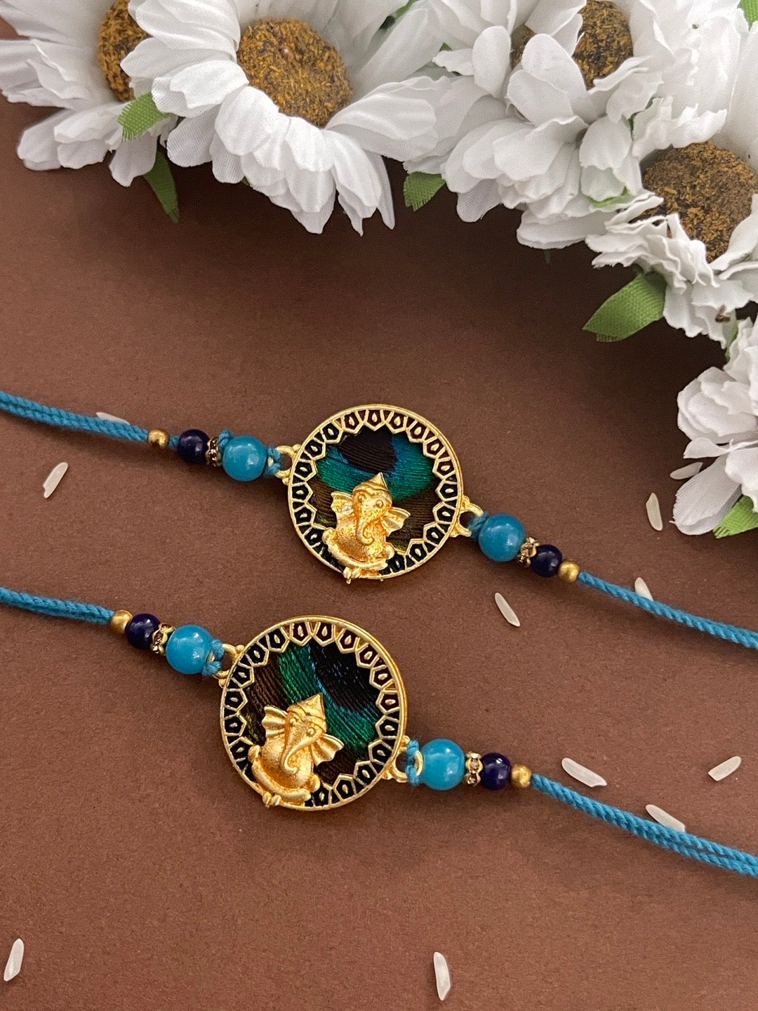Rakhi Set Of 2 Ganesh Rakhi For Raksha Bandhan Online | DDR – Digital ...