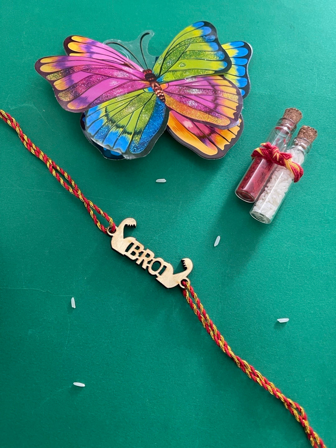 Bro MDF Designer Wooden Rakhi For Rakshabandhan Digital Dress Room