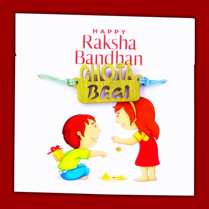 (COMBO of 2) Fancy Rakhi Designs with Slogan Chota Bhai/Bada Bhai Multicoloured Mauli Raksha Bandhan