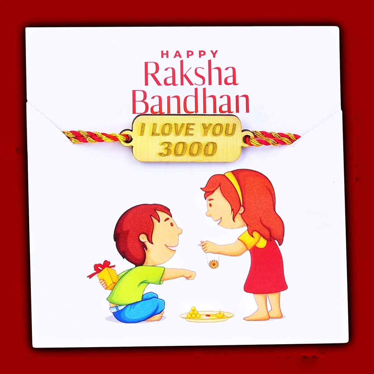 (COMBO of 2) Fancy Rakhi Designs I Love You 3000/Parrtners In Crime Multicoloured Mauli Raksha Bandhan