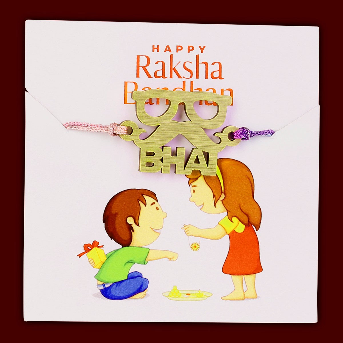 (COMBO of 2) Fancy Rakhi Designs Funky Moustache Bhai/Nakhrewala Multicoloured Mauli Raksha Bandhan