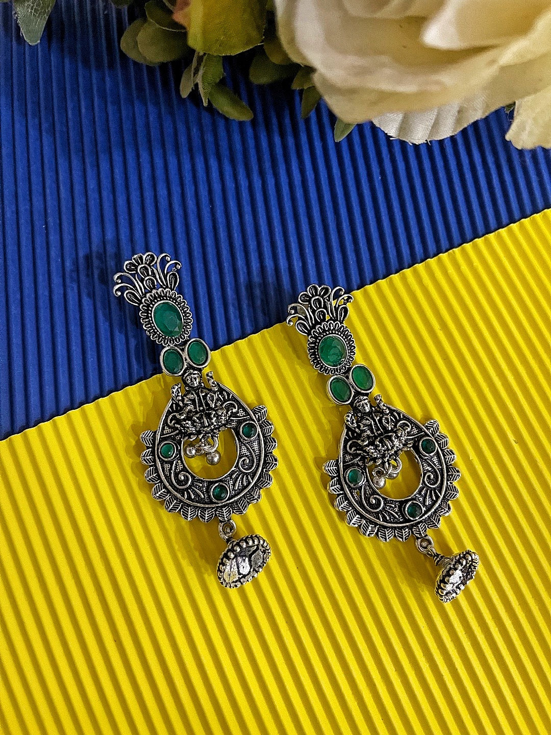 German Silver Oxidized Earrings