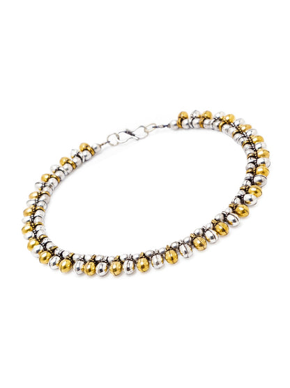 German Oxidised Silver Anklets Gold/Silver Plating Payal With Beads/Ghungroo Paijan Foot Jewellery