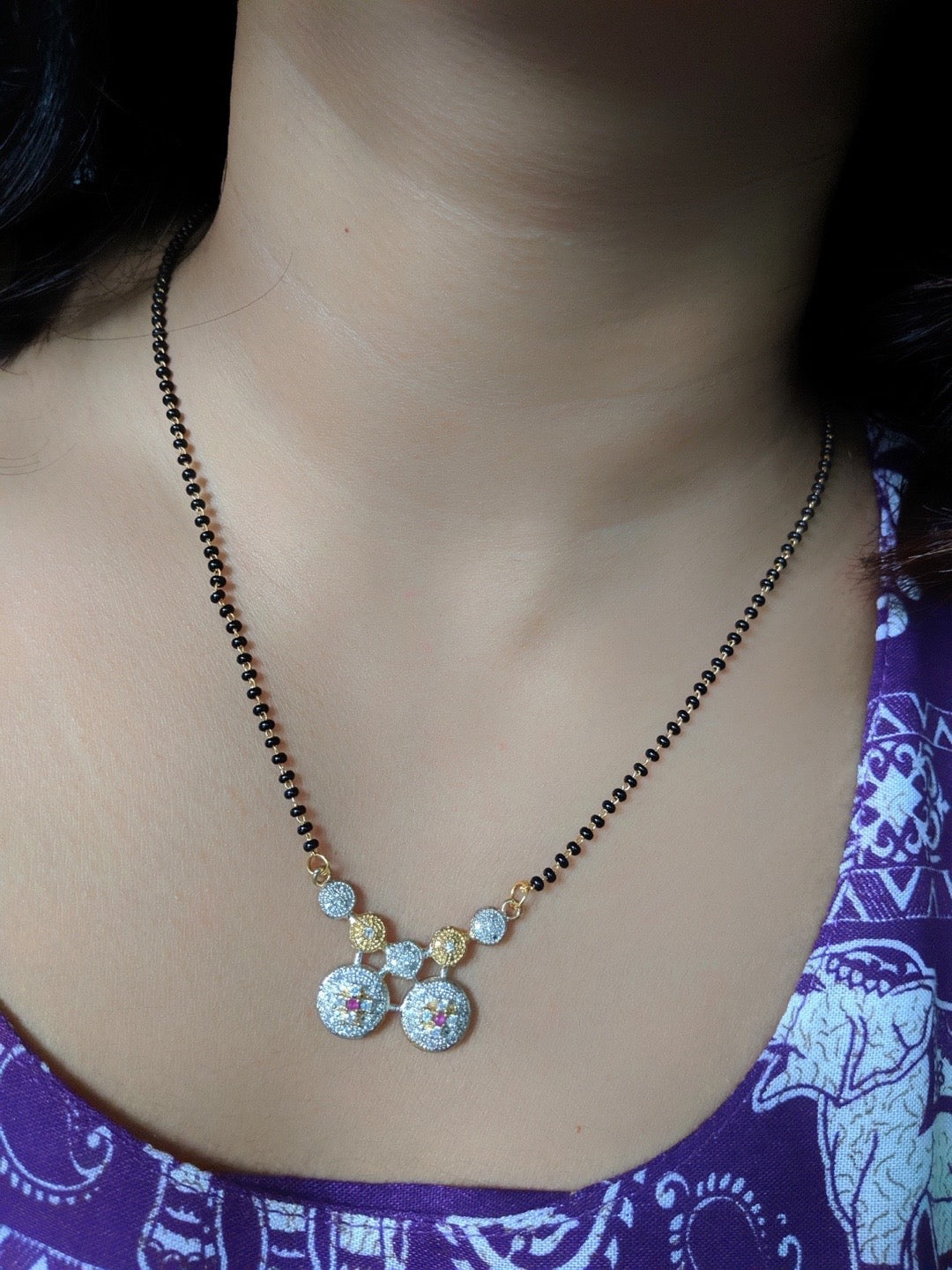 fancy short mangalsutra designs